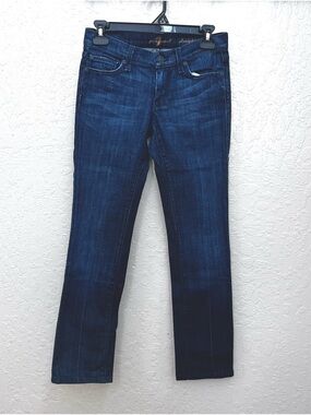 7 For All Mankind Dark Indigo Straight Leg Jeans size 25